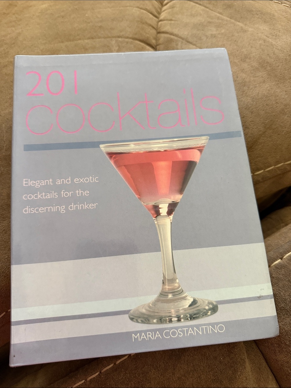 Barnes & Noble Pink Glass Martini Accent